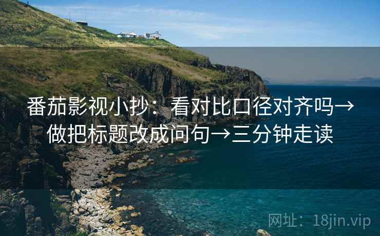 番茄影视小抄：看对比口径对齐吗→做把标题改成问句→三分钟走读